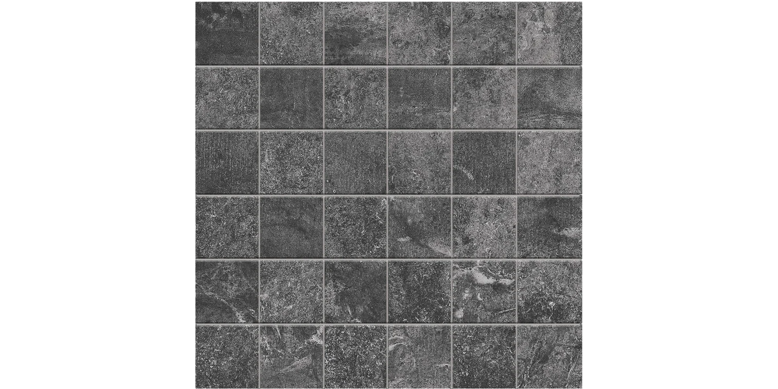 JF-10018 Bilbao Black 2x2 Porcelain Mosaic · 11.75 × 11.75 in. sheet — product material view
