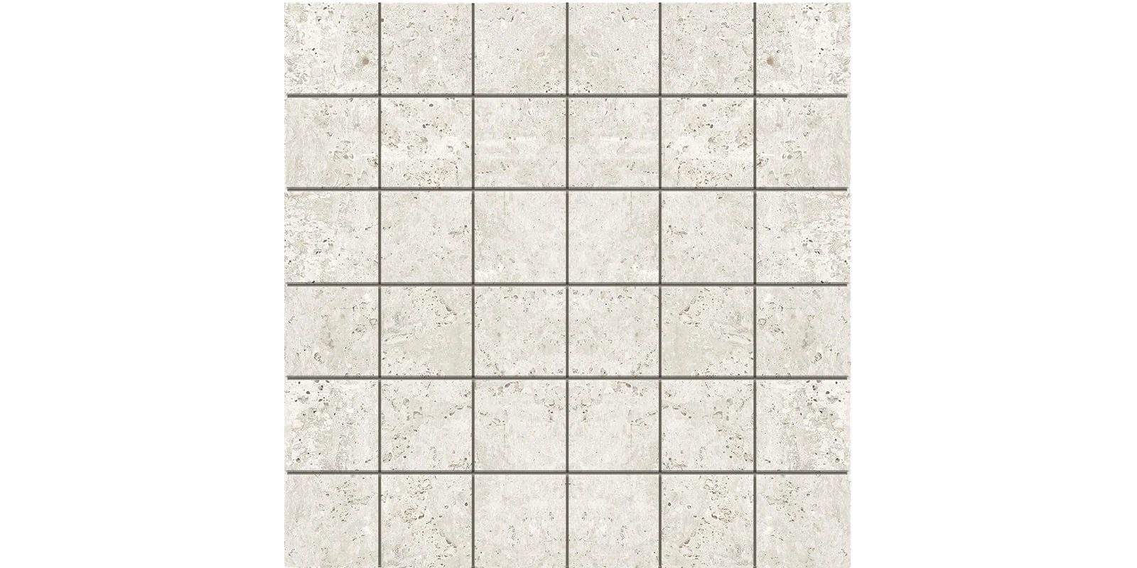 JF-10090 Simply Concrete White 2x2 Porcelain Mosaic · 11.75 × 11.75 in. sheet — product material view