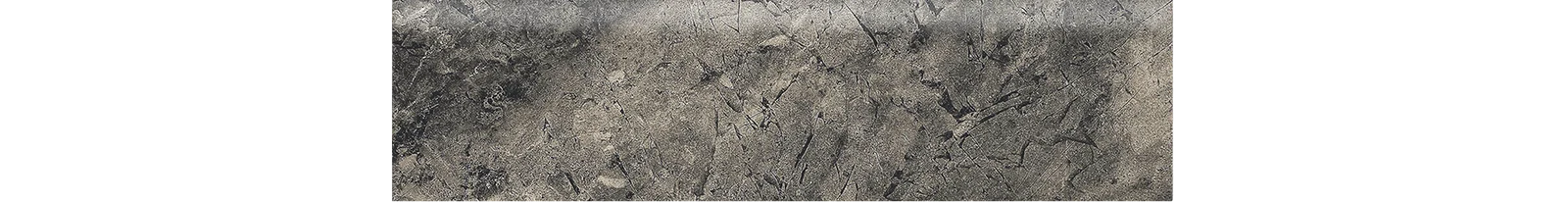 JF-10243 Old Rocks Black Porcelain Bullnose · 3 × 12 in. — product material view