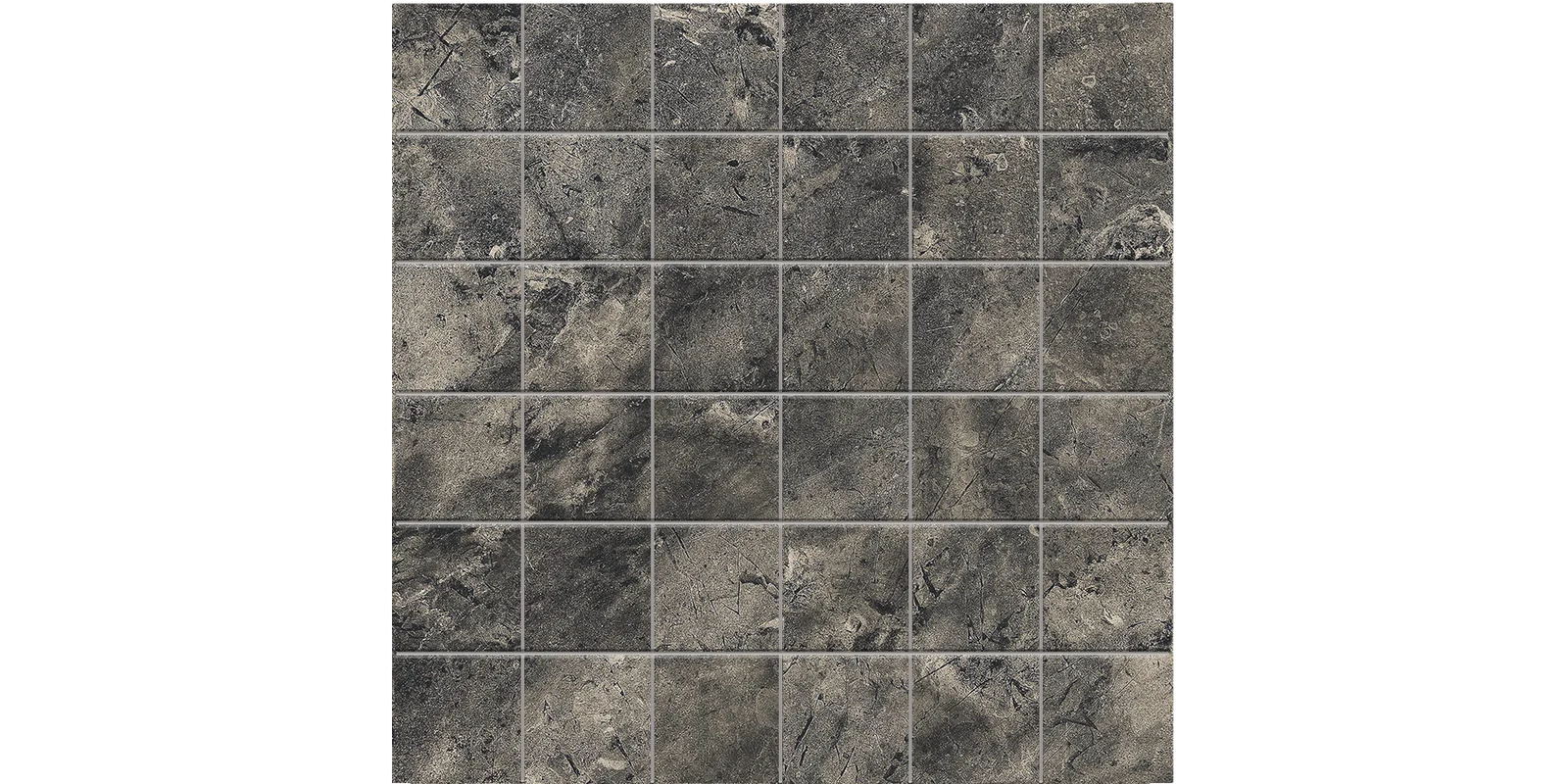 JF-10244 Old Rocks Black 2x2 Porcelain Mosaic · 11.75 × 11.75 in. sheet — product material view