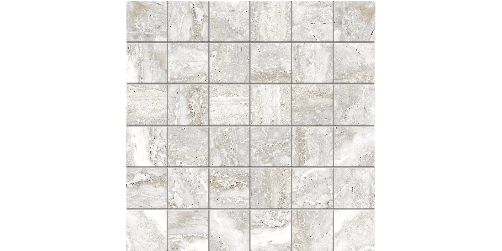 JF-10373 Limitless White 2x2 Porcelain Mosaic · 11.75 × 11.75 in. sheet — product material view