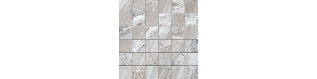JF-10458 Fossilique Stone Crystal Gray 2x2 Lappato Porcelain Mosaic · 11.75 × 11.75 in. sheet — product material view