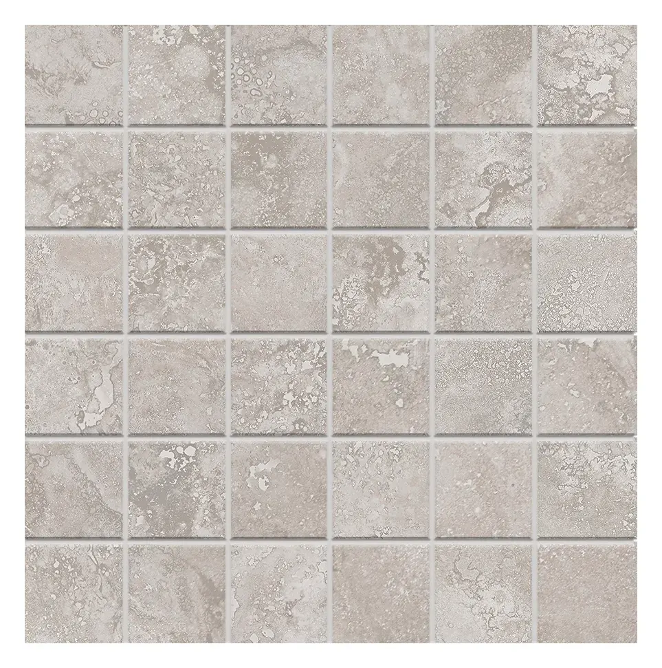 Riviera Grey 2 × 2 in. porcelain mosaic sheet