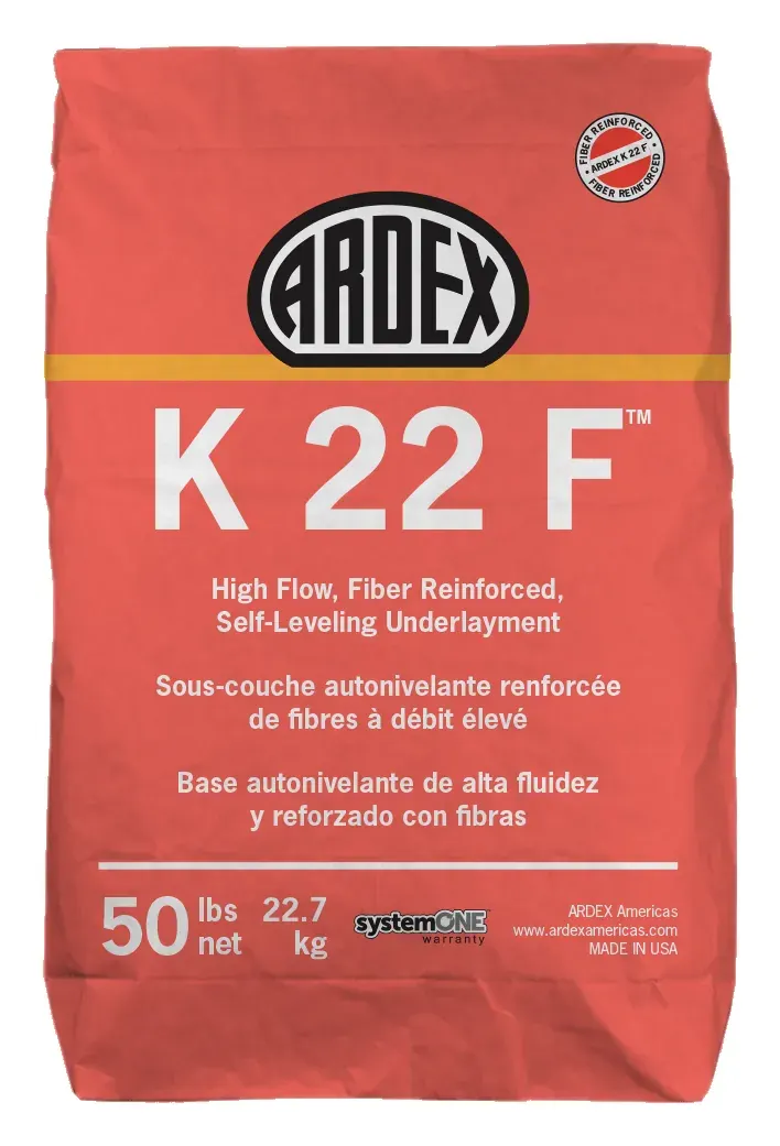 ARDEX K 22 F fiber-reinforced self-leveling underlayment, 50 lb bag