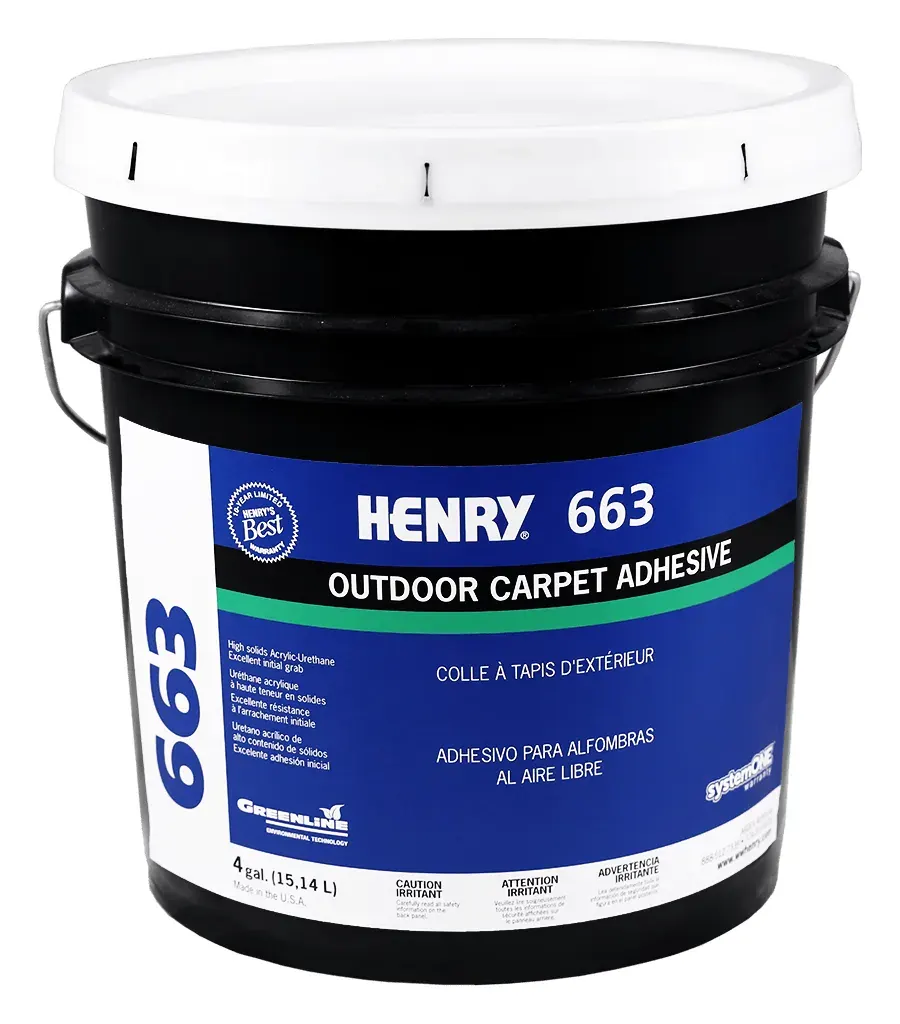 HENRY 663 outdoor carpet adhesive, 4 gal pail