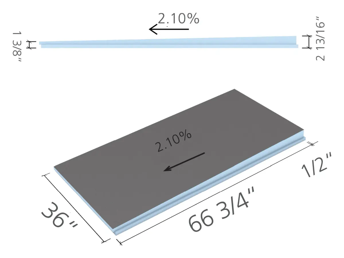 wedi Fundo Linear Shower Extension 36 in.