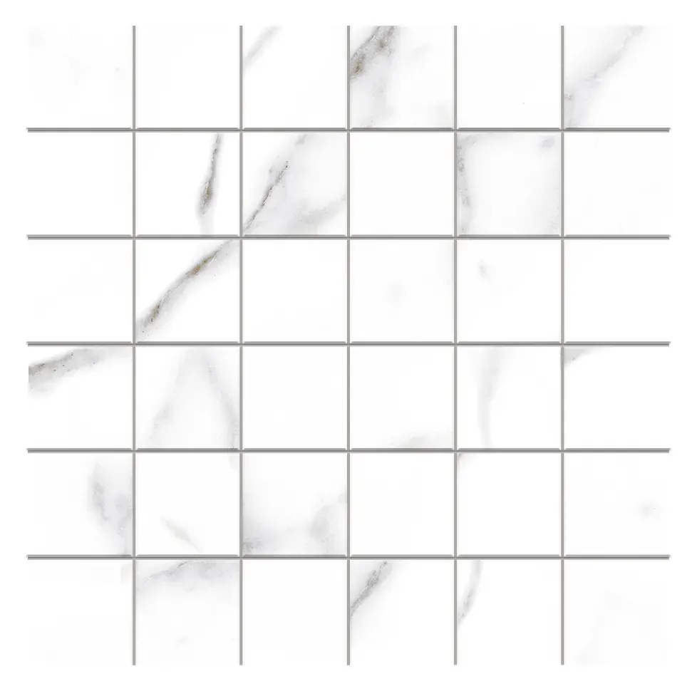 Aura Bianco 2x2 Mosaic sheet (pressed ceramic)
