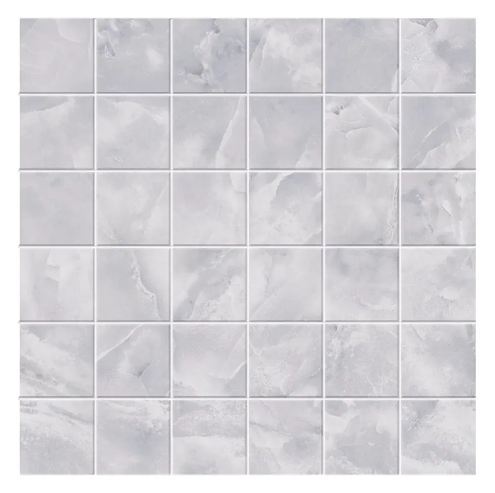 Sunrise Gray 2 × 2 in. ceramic mosaic sheet