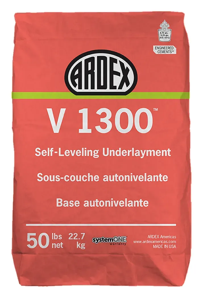 ARDEX V 1300 high-flow self-leveling underlayment, 50 lb bag