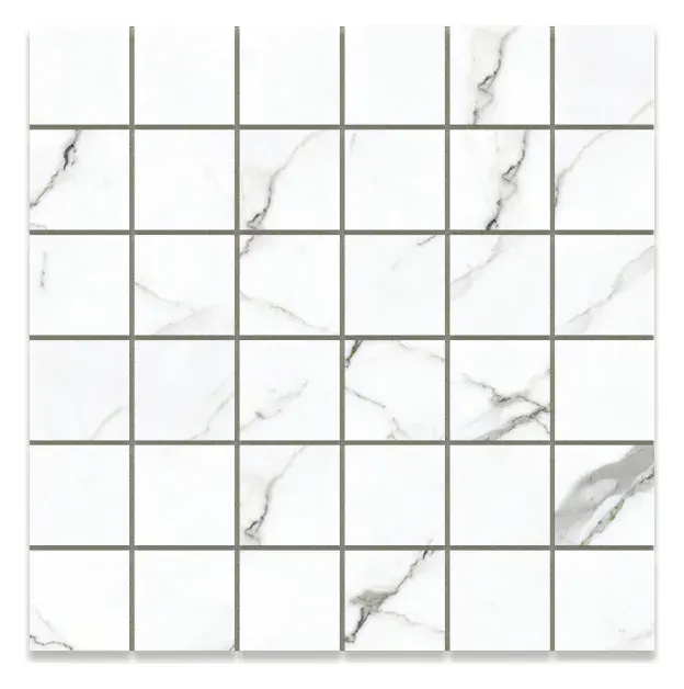 Preeminent II White matte 2 × 2 in. porcelain mosaic