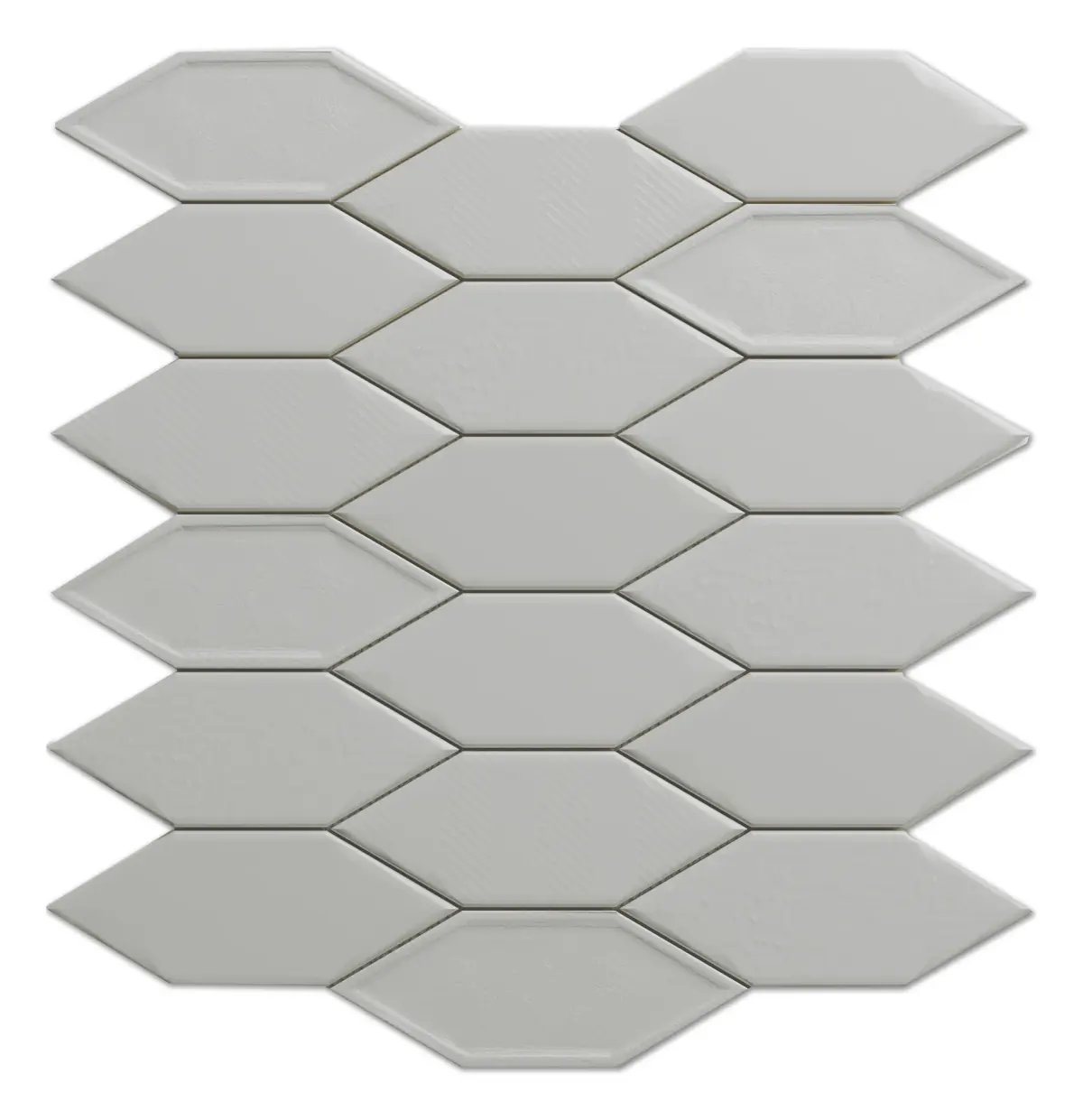 Texture picket mosaic Albar glossy sheet
