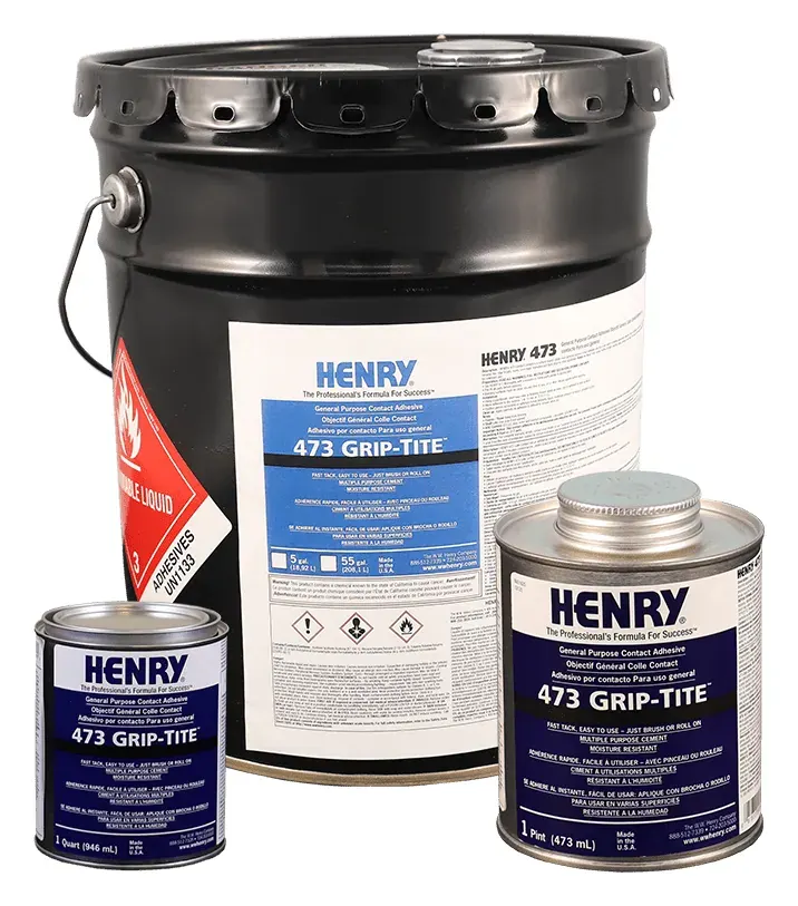 HENRY 473 contact adhesive cans