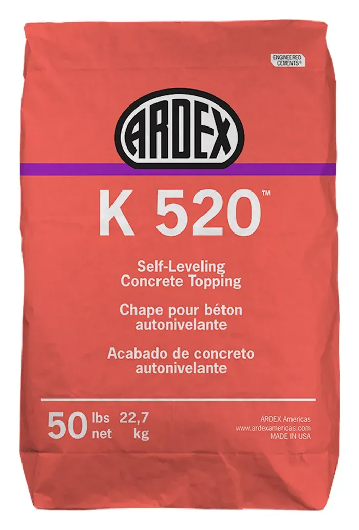 ARDEX K 520 self-leveling concrete topping, 50 lb bag