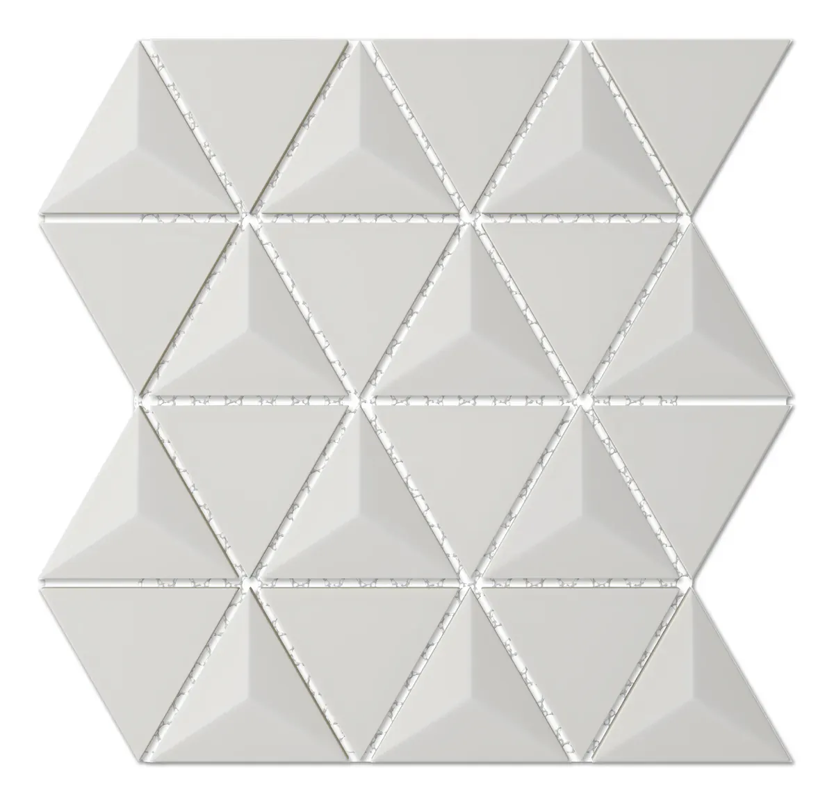 Geometrica Albar glossy ceramic 3D pyramid mosaic sheet