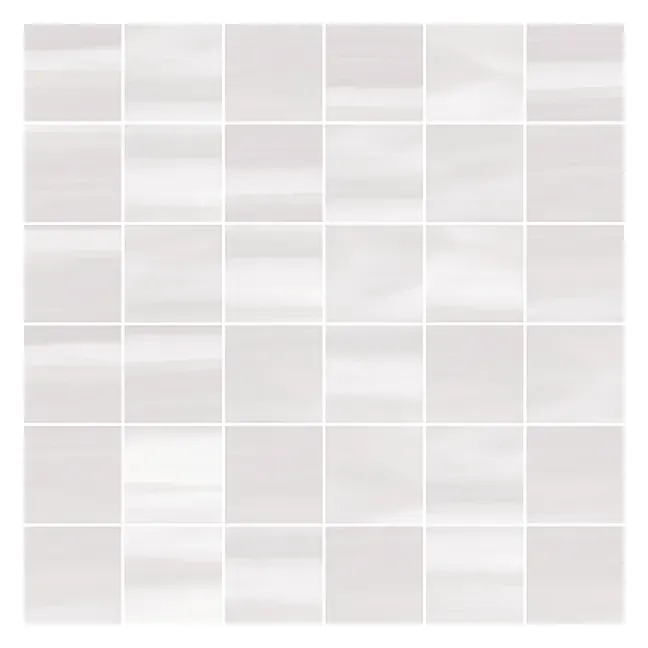 Winter Stone Ice White matte 2 × 2 in. porcelain mosaic sheet