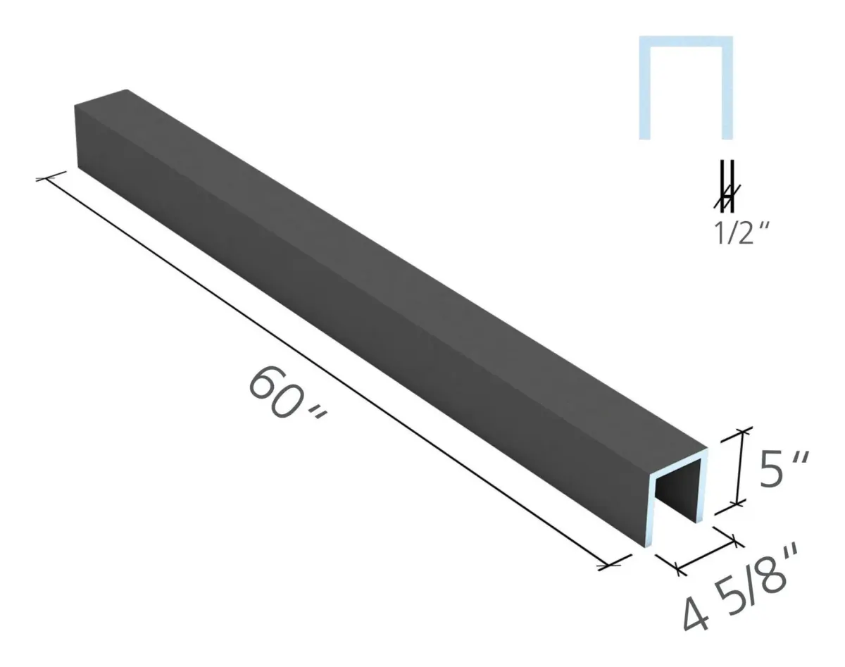 wedi shower curb cap 60 in. for 2×4 curbs