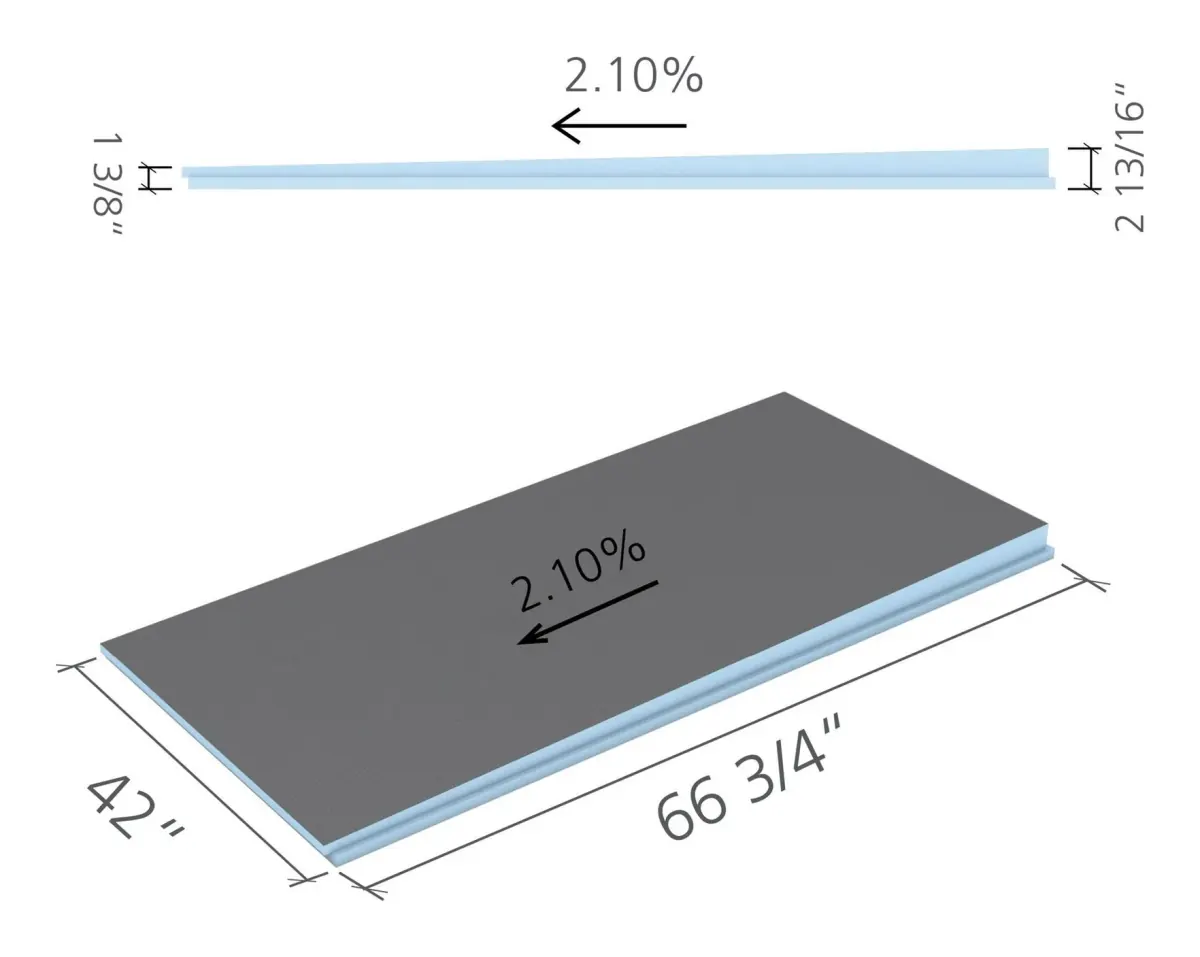 wedi Fundo Linear Shower Extension 42 in.