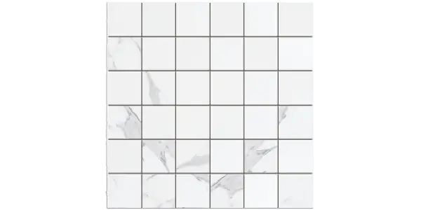 JF-10449 Cipriani Carrara White 2x2 Porcelain Mosaic · 11.875 × 11.875 in. sheet — product material view