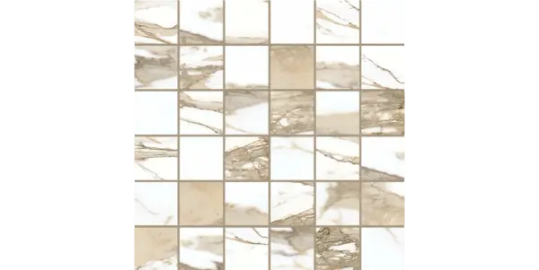 JF-10451 Classica Crema 2x2 Porcelain Mosaic · 11.75 × 11.75 in. sheet — product material view