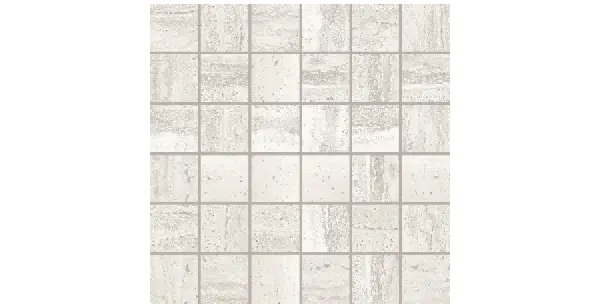 JF-10469 Travertino Bone Pressed Porcelain 2 × 2 Mosaic · 11 ⅞ × 11 ⅞ in. sheet — official product material view