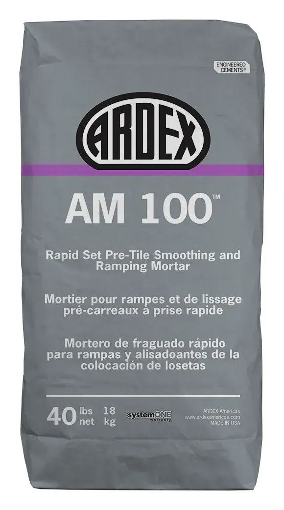 ARDEX AM 100 rapid-set ramping and smoothing mortar, 40 lb bag