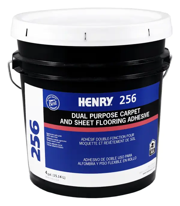 HENRY 256 dual-purpose carpet and sheet flooring adhesive, 4 gal pail