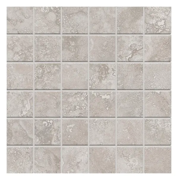 Riviera Grey 2 × 2 in. porcelain mosaic sheet
