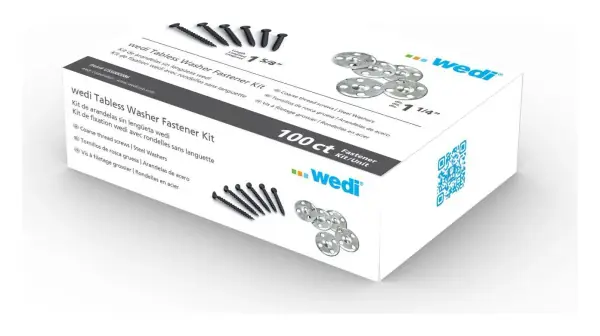 wedi tabless fastener kit, screws and washers