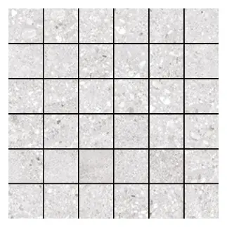 Mont Blanc White 2 × 2 in. porcelain mosaic sheet