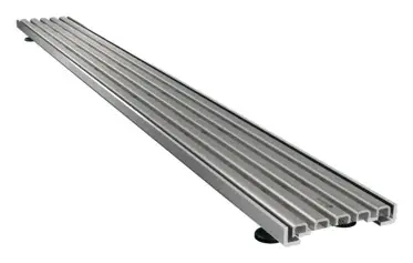 AquaDrain TM-PE low-profile stainless steel drain grate