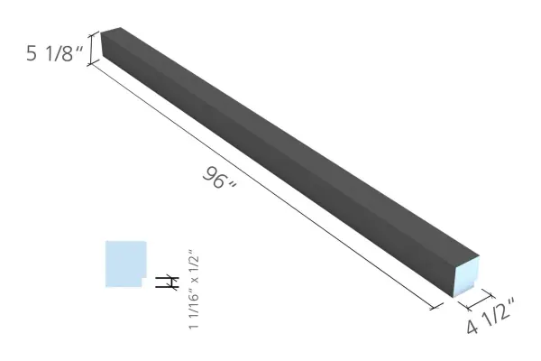 wedi Fundo shower curb 96 in.