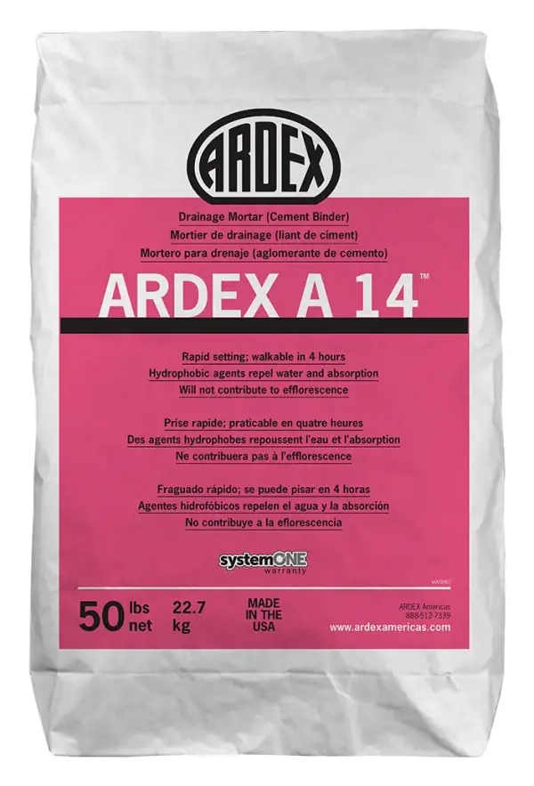 ARDEX A 14 drainage mortar cement binder, 50 lb bag
