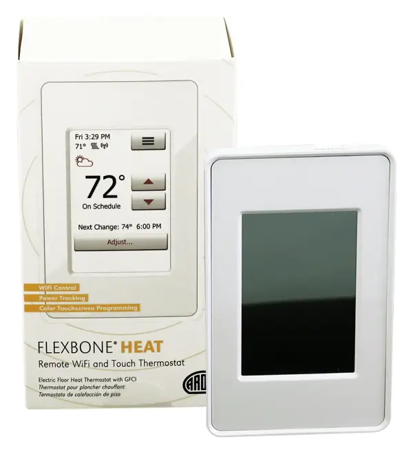 ARDEX FLEXBONE HEAT Wi-Fi touchscreen thermostat