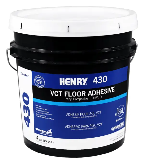 HENRY 430 ClearPro VCT adhesive, 4 gal pail