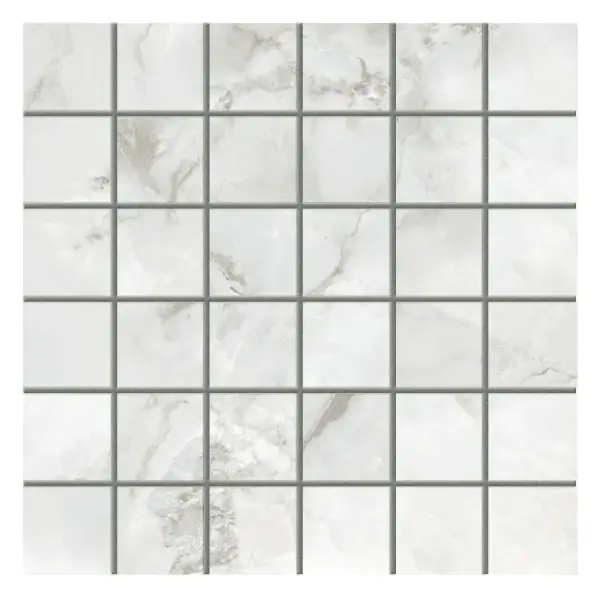 Onice Pearl 2 × 2 in. porcelain mosaic sheet