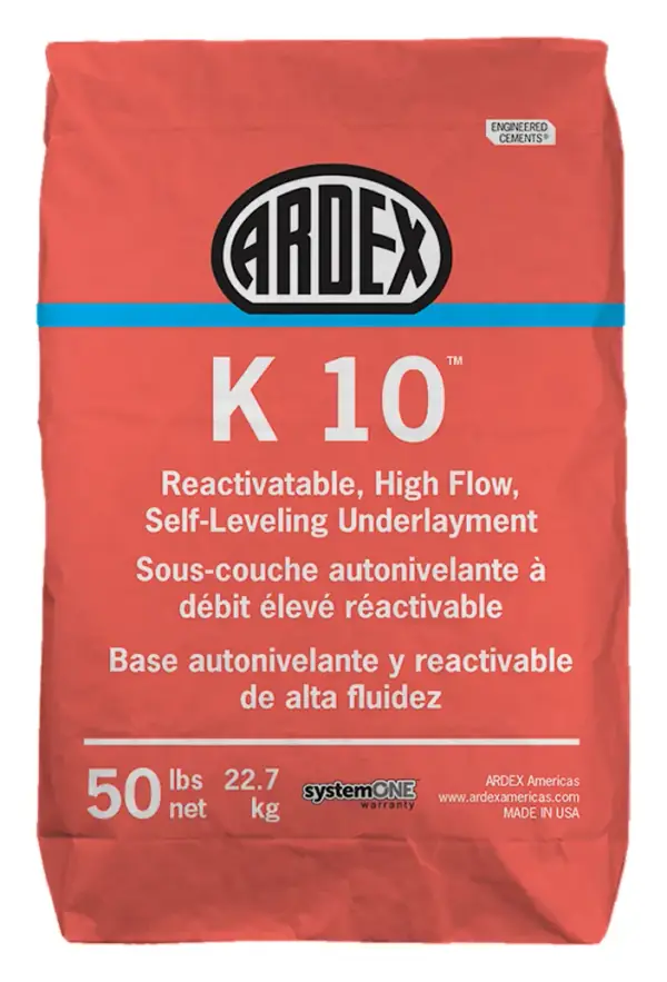 ARDEX K 10 Reactivatable high-flow self-leveling underlayment, 50 lb bag