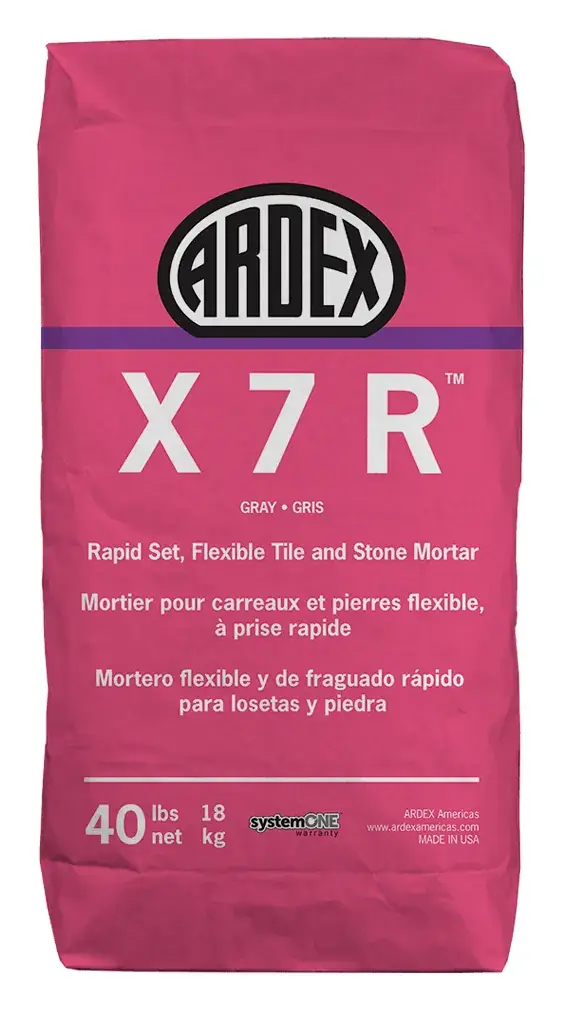 ARDEX X 7 R rapid-set flexible tile and stone mortar, 40 lb bag