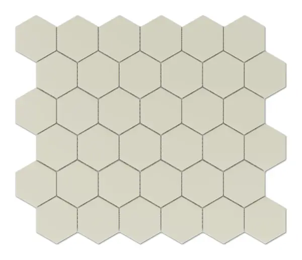 Hex Mosaic Taupe 2 in. textured porcelain hexagon mosaic sheet
