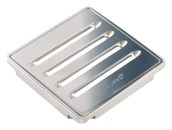 wedi Fundo slotted point drain cover, chrome
