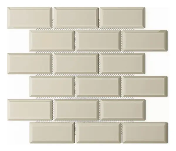 Bevelled Mosaic Taupe sheet (porcelain)