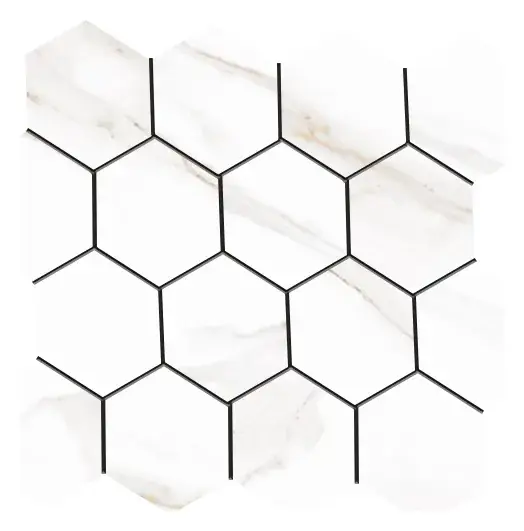 Sherron Oro matte 3 in. hexagon porcelain mosaic