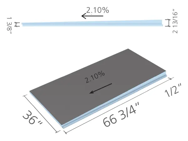 wedi Fundo Linear Shower Extension 36 in.