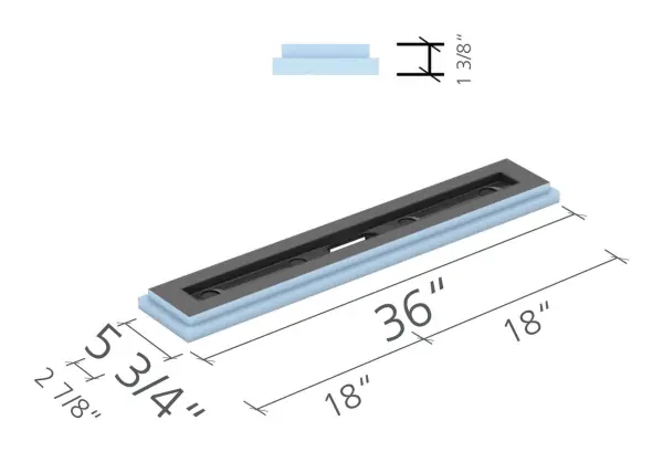 wedi Fundo Linear Shower Module 36 in.
