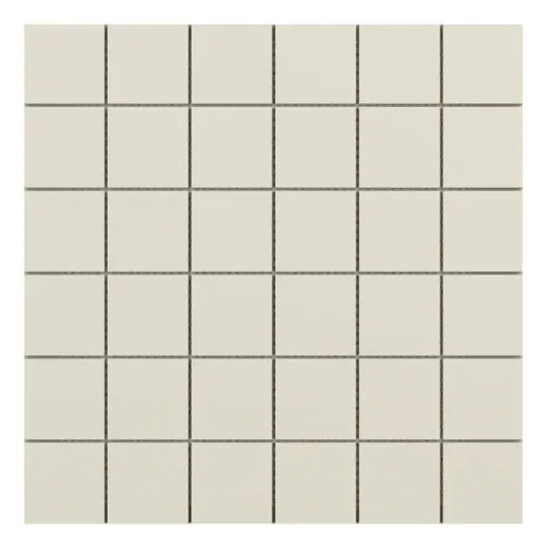 Square mosaic Taupe textured porcelain 2 × 2 in. sheet