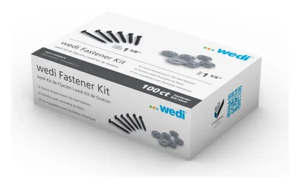 wedi fastener kit with tabbed washers and screws