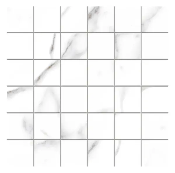 Aura Bianco 2x2 Mosaic sheet (pressed ceramic)