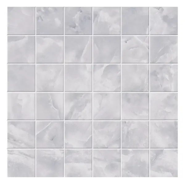 Sunrise Gray 2 × 2 in. ceramic mosaic sheet