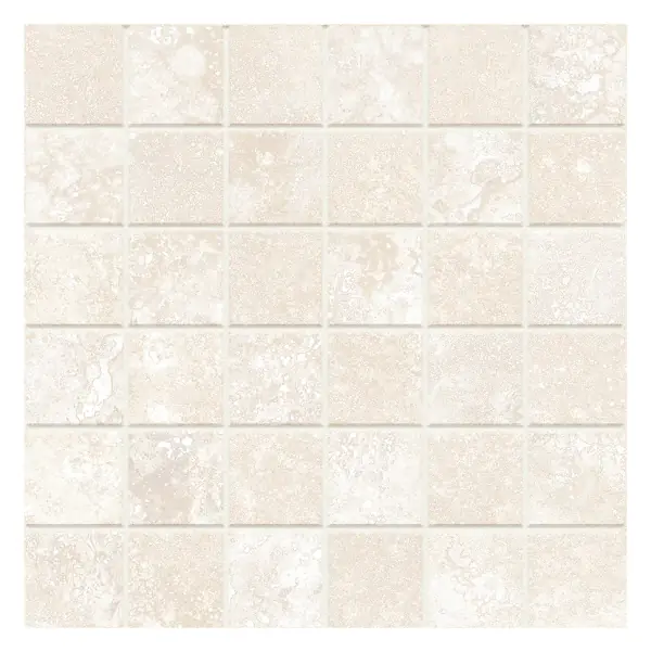 Riviera White 2 × 2 in. porcelain mosaic sheet