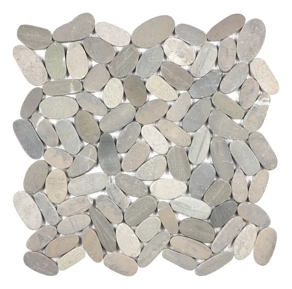 Pebble mosaic Vitality Mica flat pebble sheet