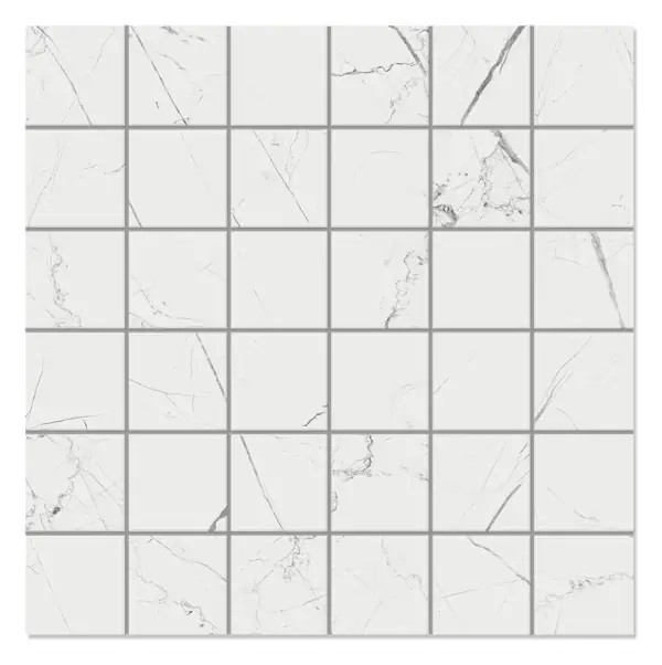 Nero White 2 × 2 in. porcelain mosaic sheet